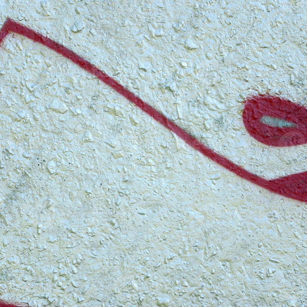 Street art. Abstract background image of a fragment of a colored graffiti painting in chrome and red tones photo