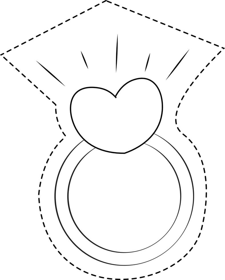 Love Ring - Valentine Scissors Skills vector