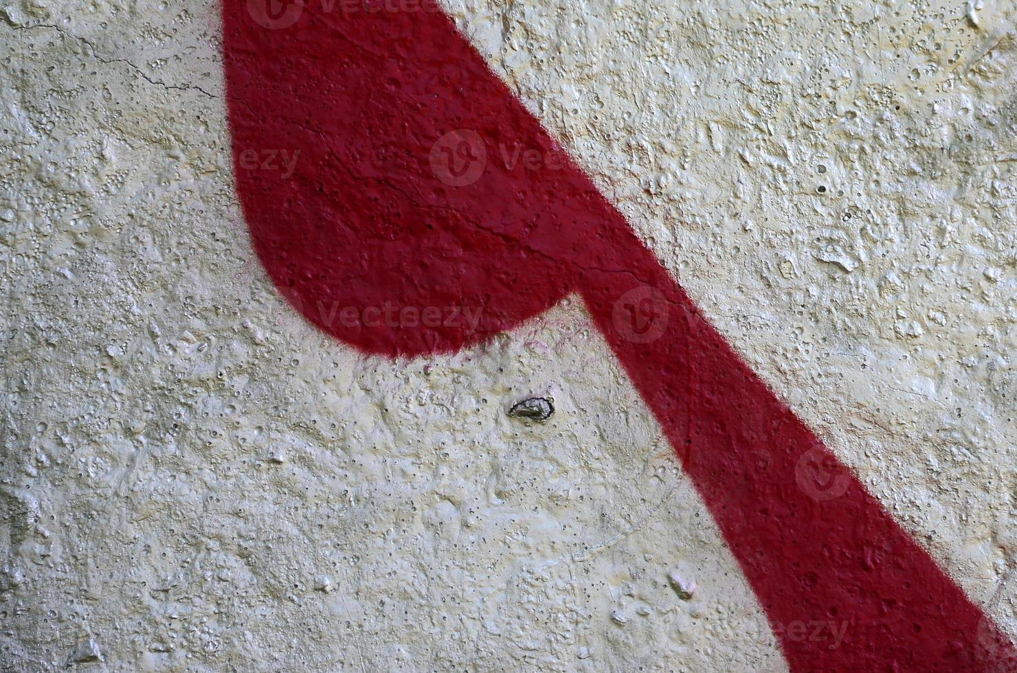 Street art. Abstract background image of a fragment of a colored graffiti painting in chrome and red tones photo
