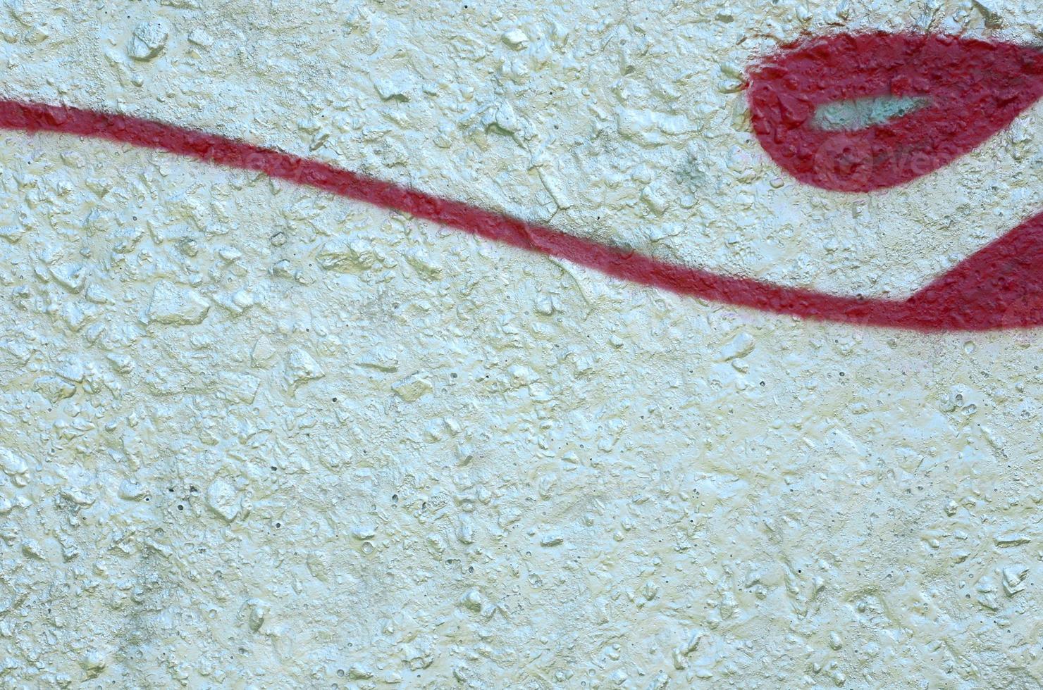 Street art. Abstract background image of a fragment of a colored graffiti painting in chrome and red tones photo