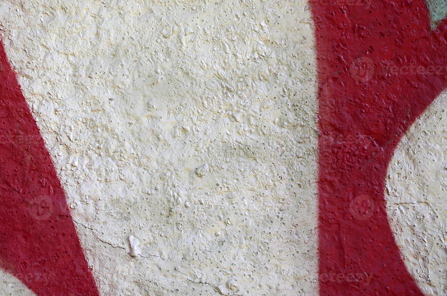 Street art. Abstract background image of a fragment of a colored graffiti painting in chrome and red tones photo