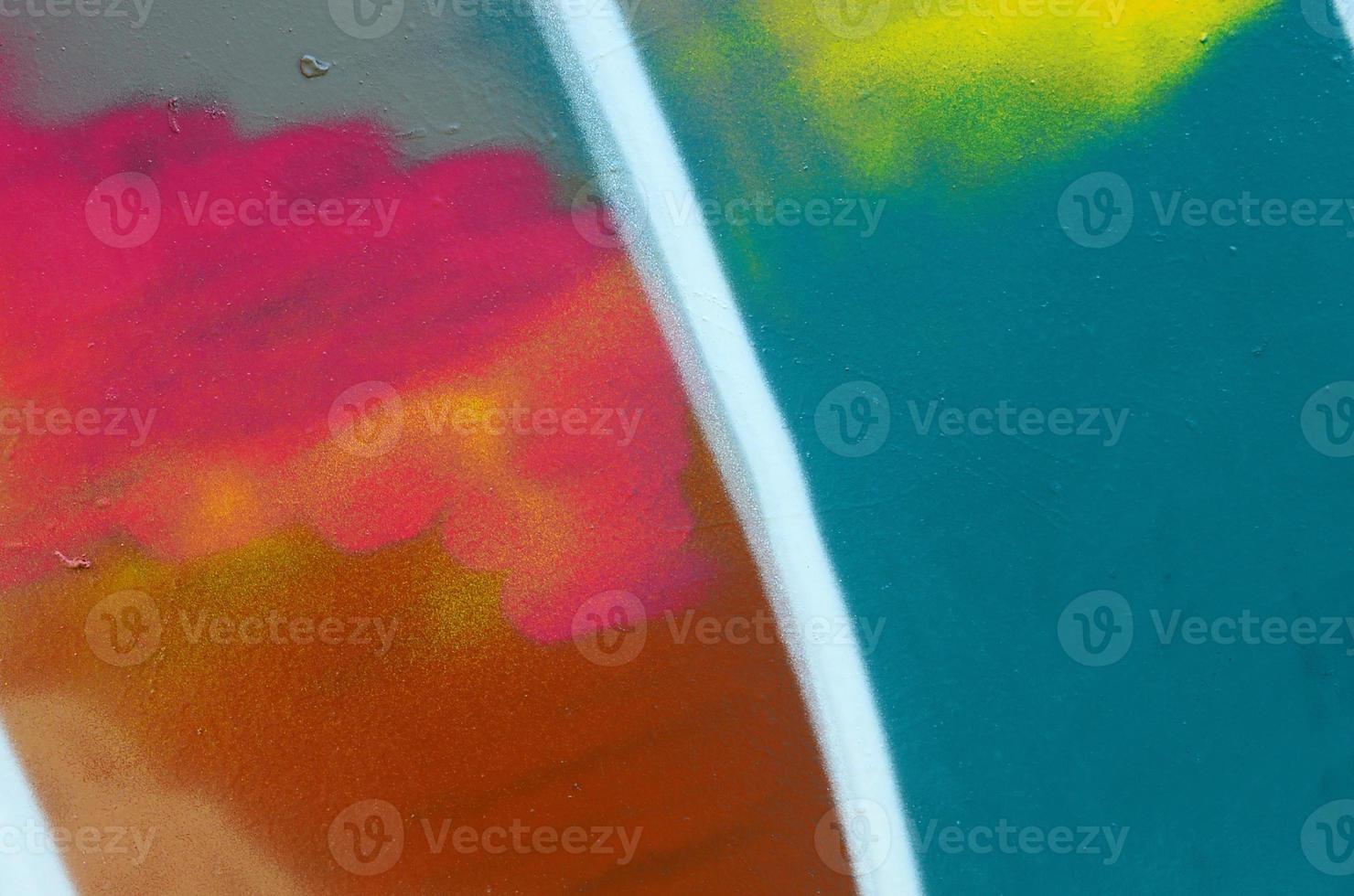 Street art. Abstract background image of a fragment of a colored graffiti painting in fashionable colors photo