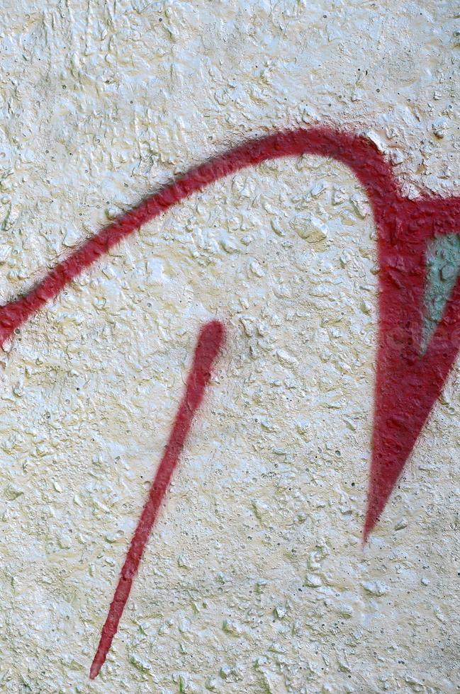 Street art. Abstract background image of a fragment of a colored graffiti painting in chrome and red tones photo