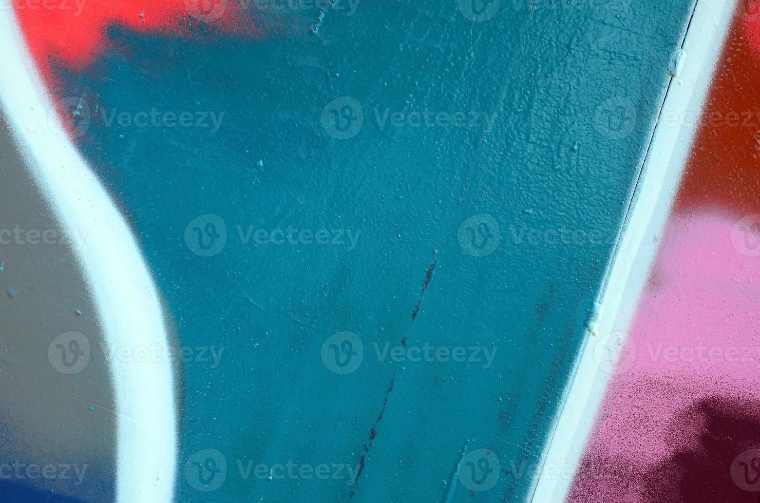 Street art. Abstract background image of a fragment of a colored graffiti painting in fashionable colors photo