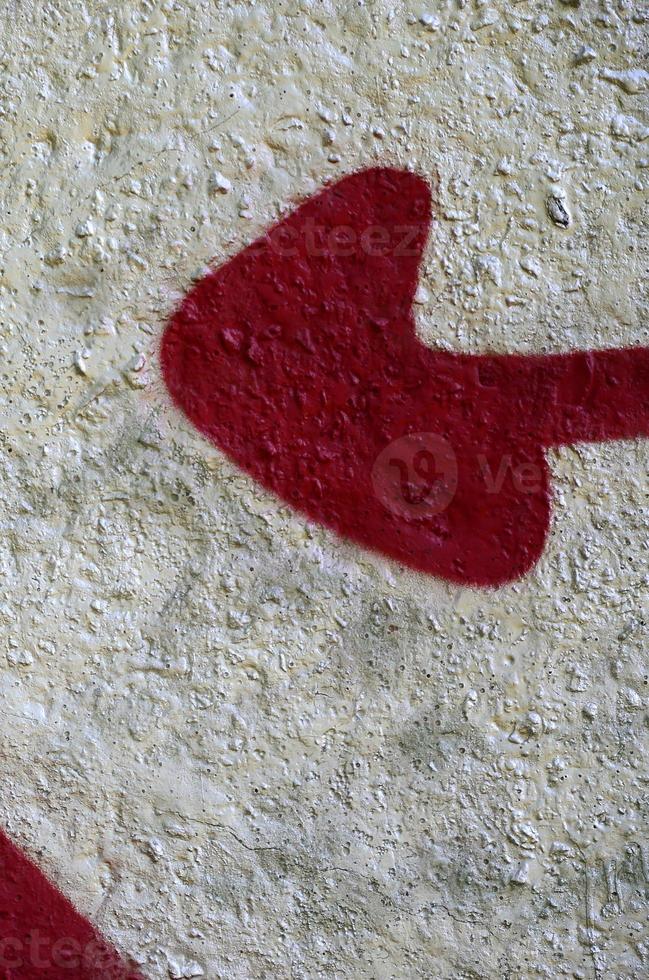 Street art. Abstract background image of a fragment of a colored graffiti painting in chrome and red tones photo