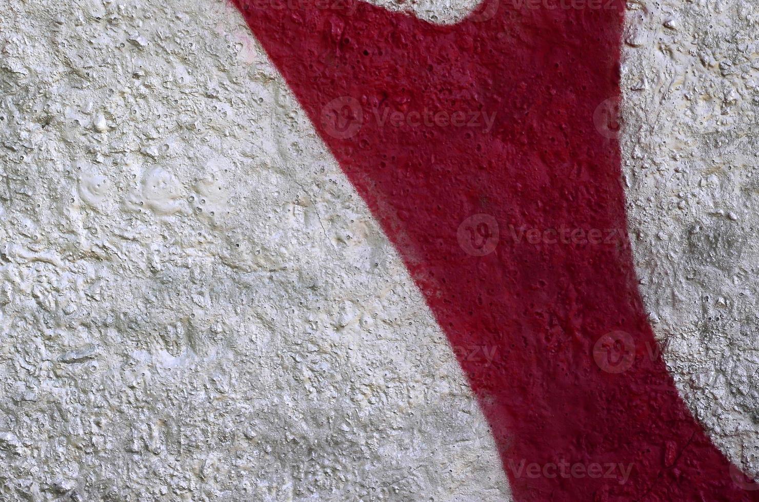 Street art. Abstract background image of a fragment of a colored graffiti painting in chrome and red tones photo