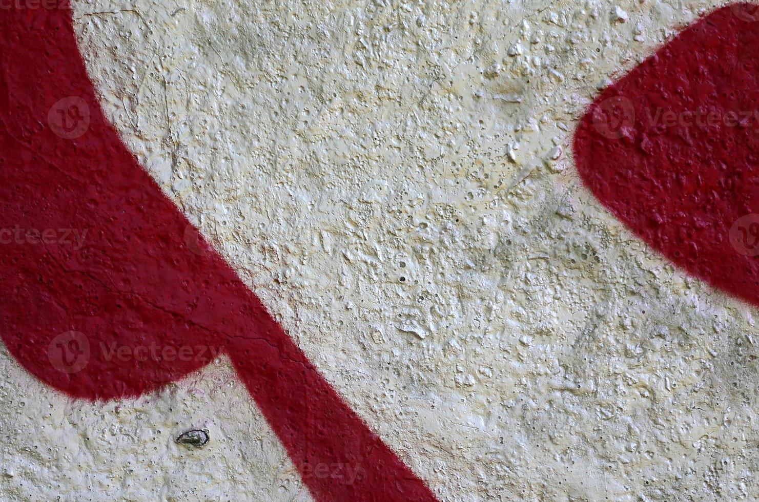 Street art. Abstract background image of a fragment of a colored graffiti painting in chrome and red tones photo