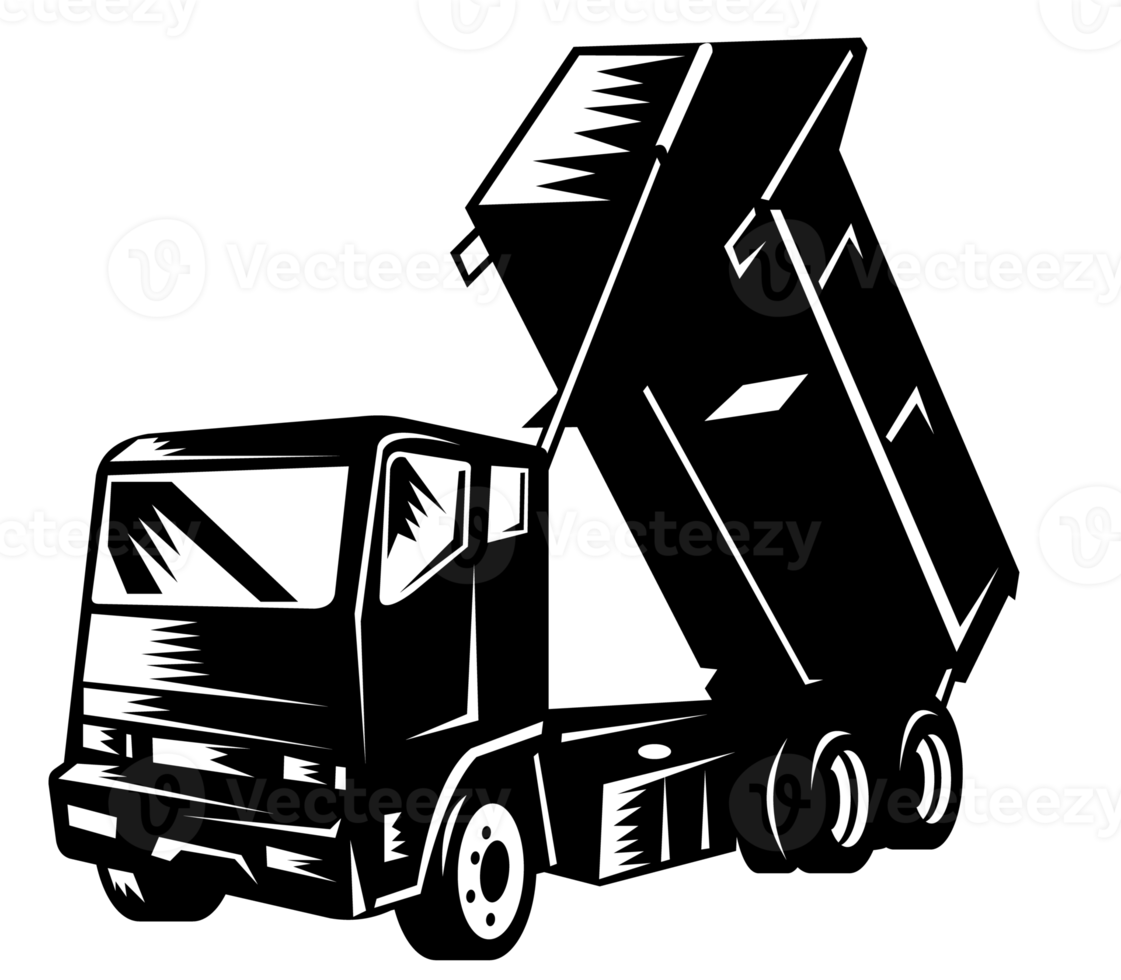 dump truck  Isolated Retro png