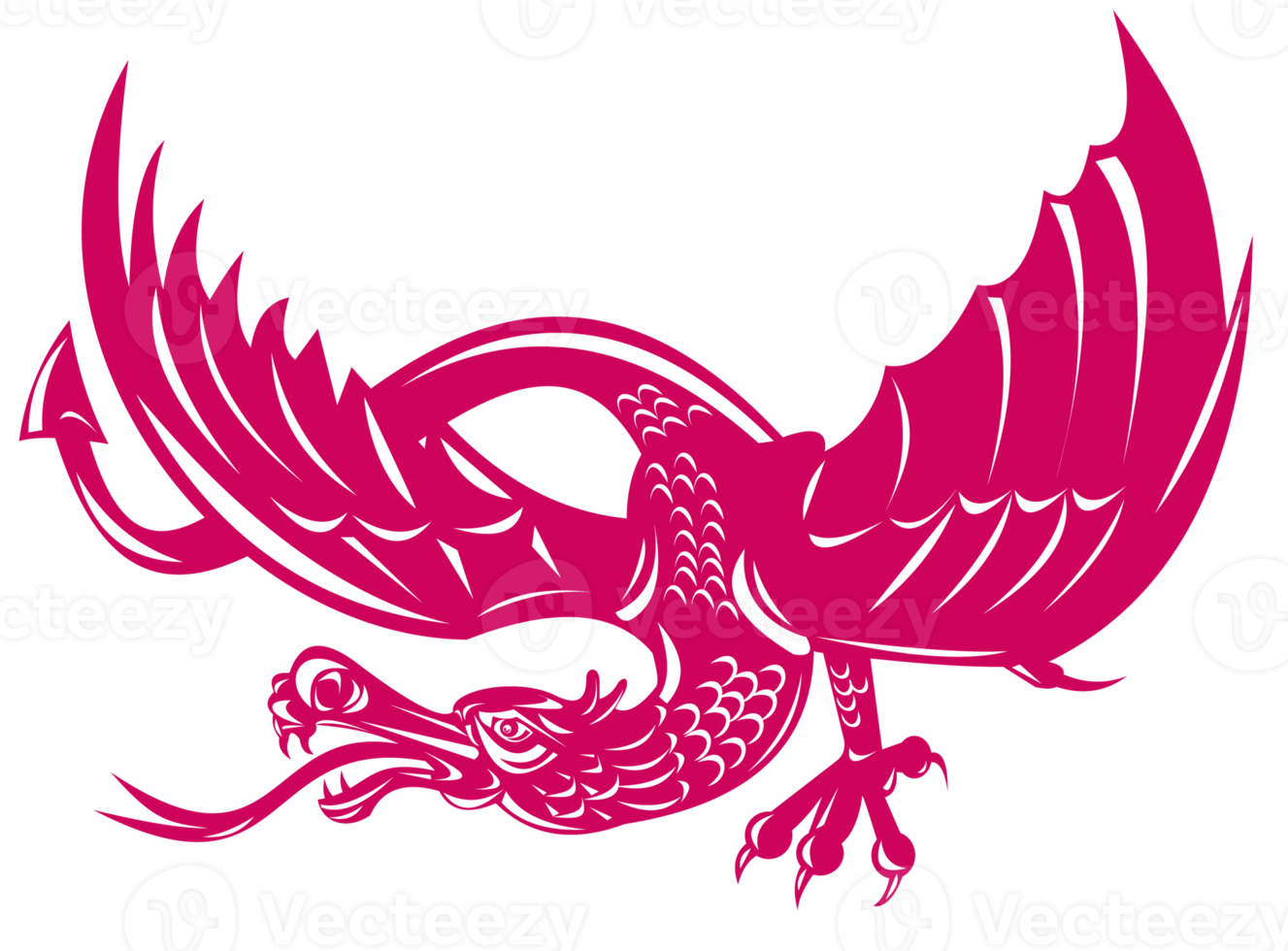 Dragon Retro Isolated Background png
