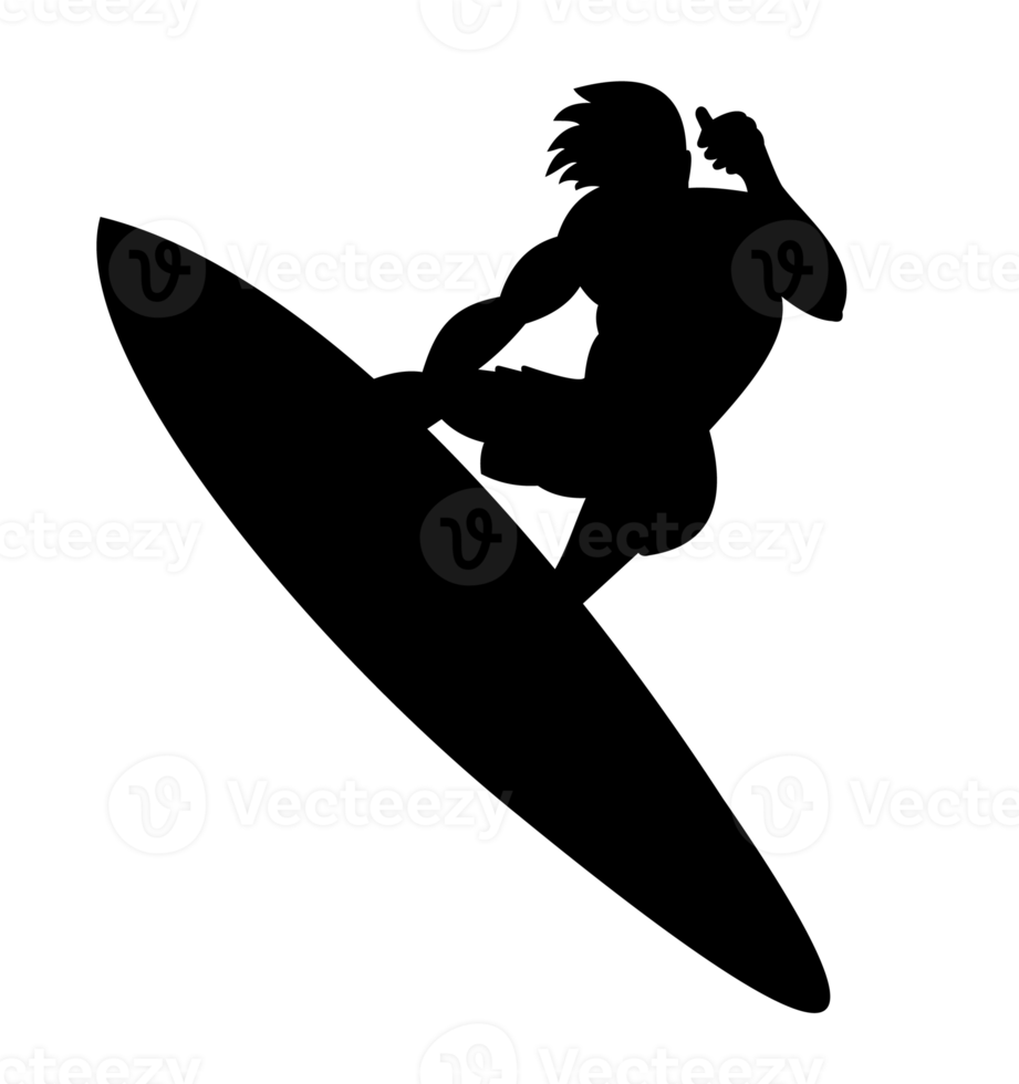 Surfer Silhouette Isolated 17164579 PNG
