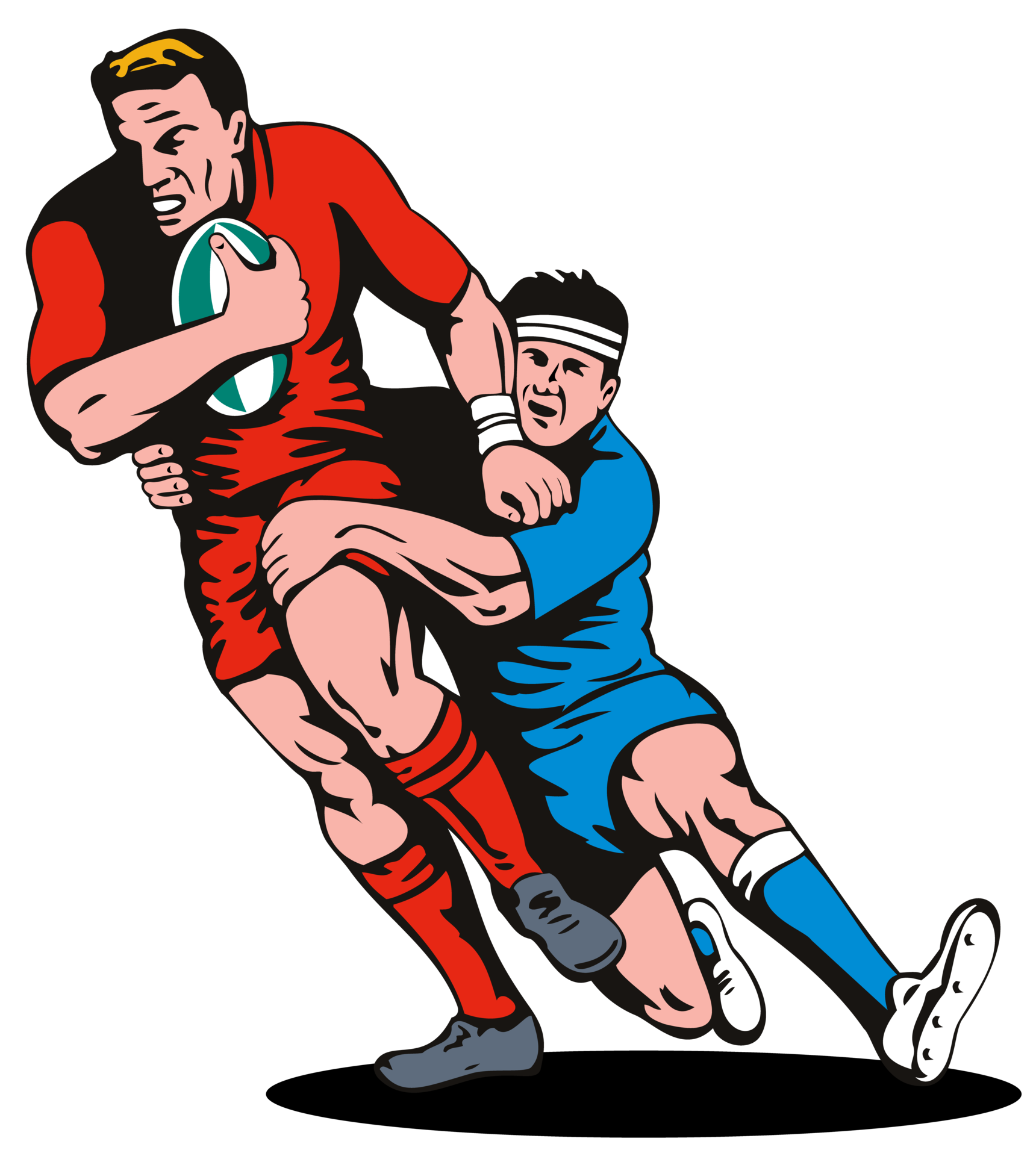 Rugby Player Tackle Drawing 17164604 PNG
