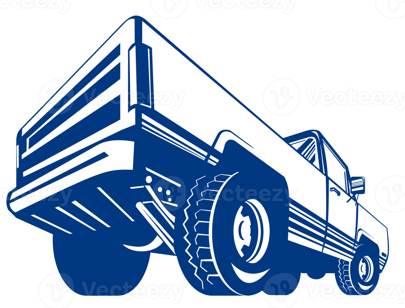 Raccogliere camion posteriore retrò png