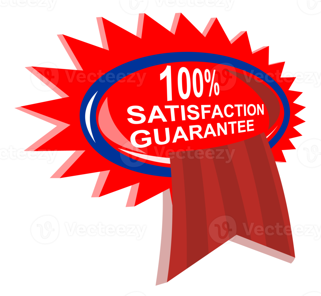 100 percent  Satisfaction Guaranteed png