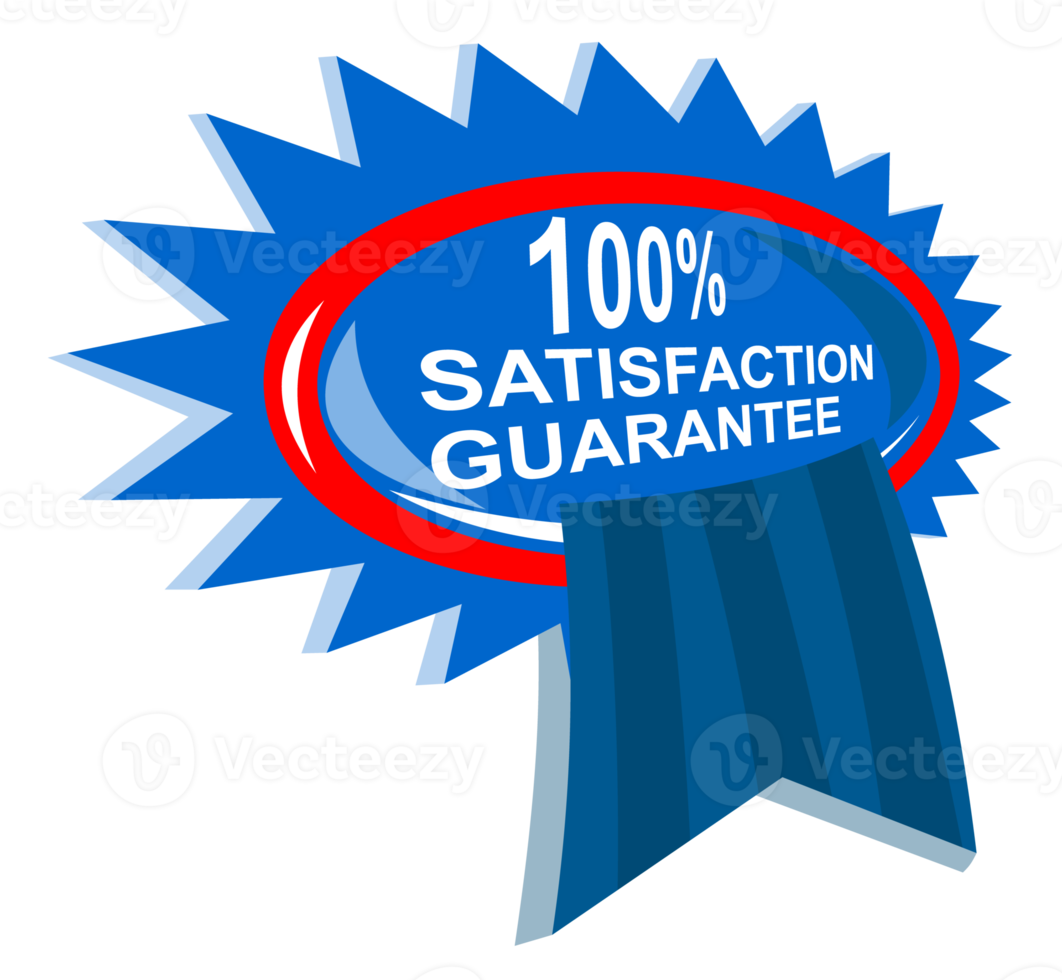 100 percent Satisfaction Guaranteed png