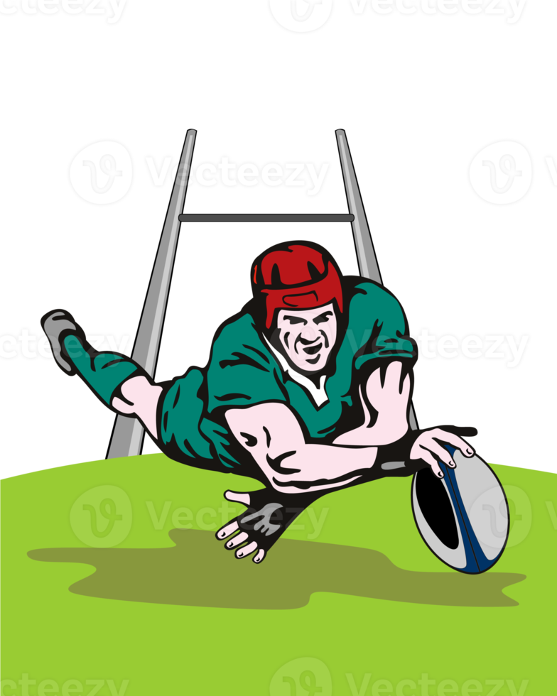 Rugby giocatore punteggio provare disegno png