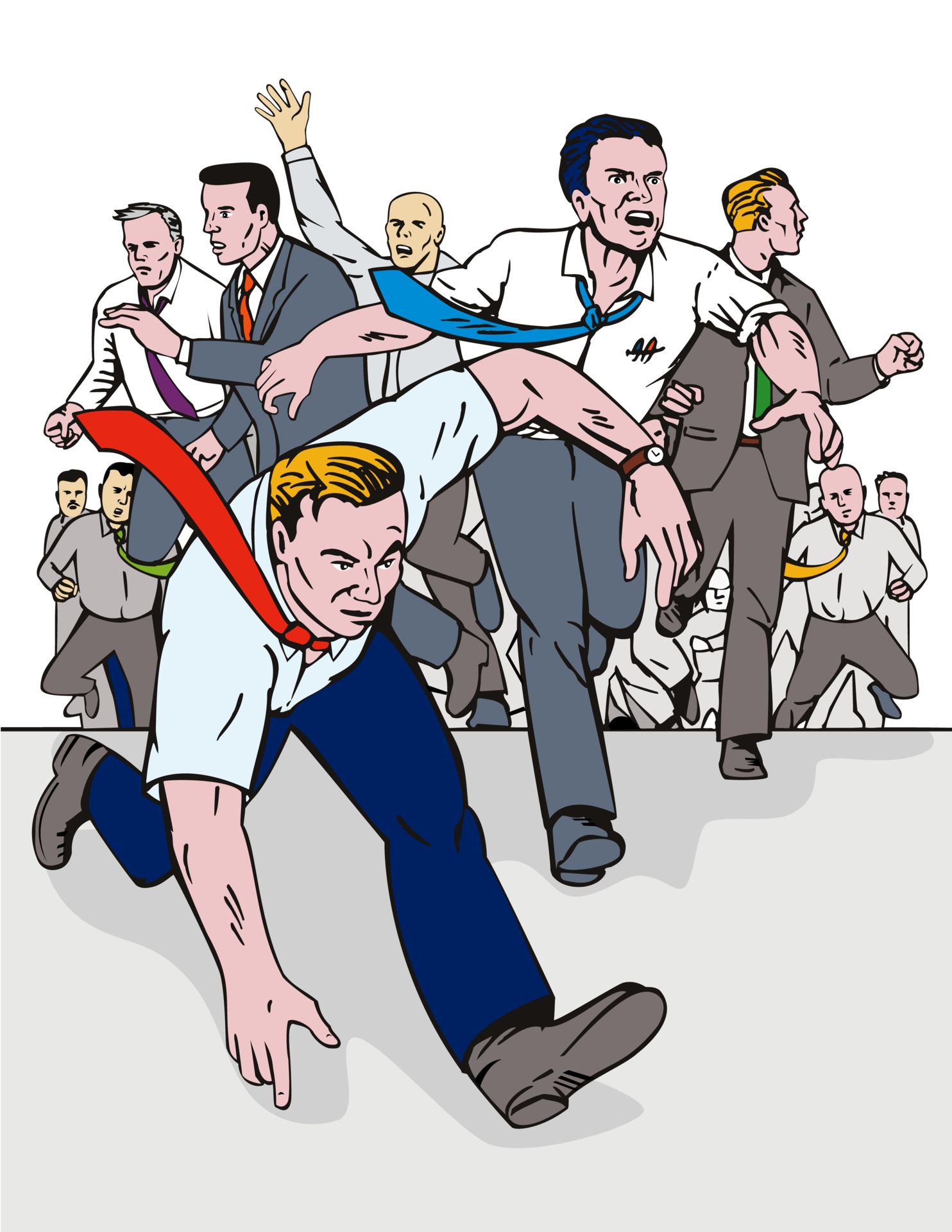 Crowd Mob People Running 17164940 PNG