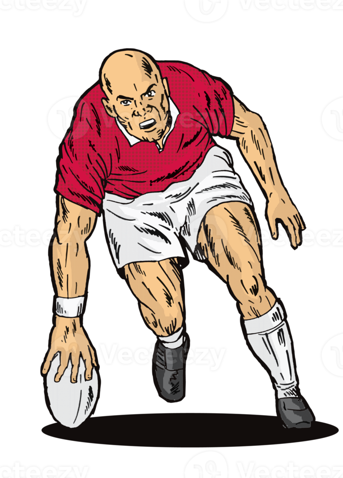 dibujo de jugador de rugby png