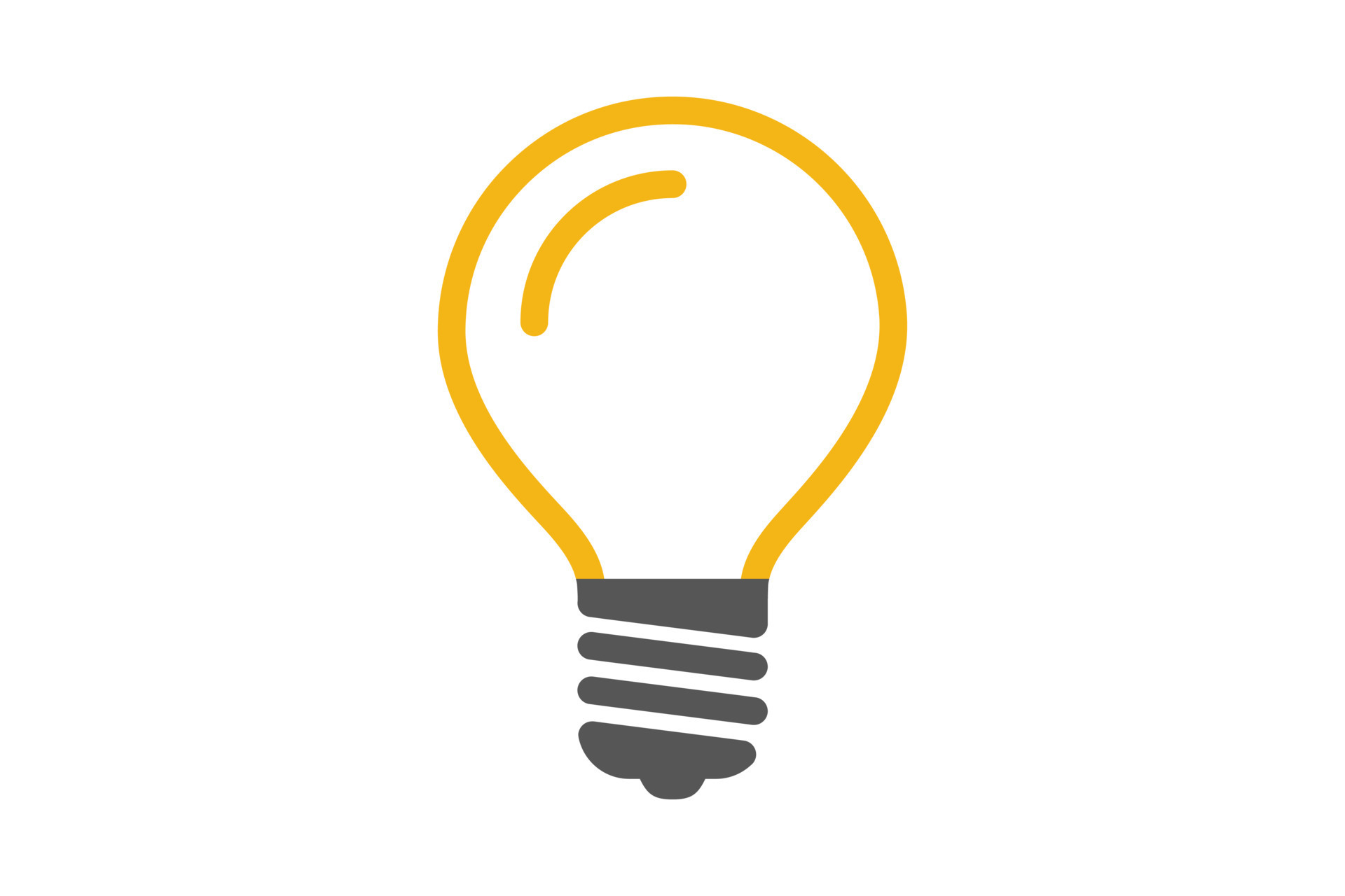 Electric light bulb icon. Electricity lamp symbol. Vector illumination