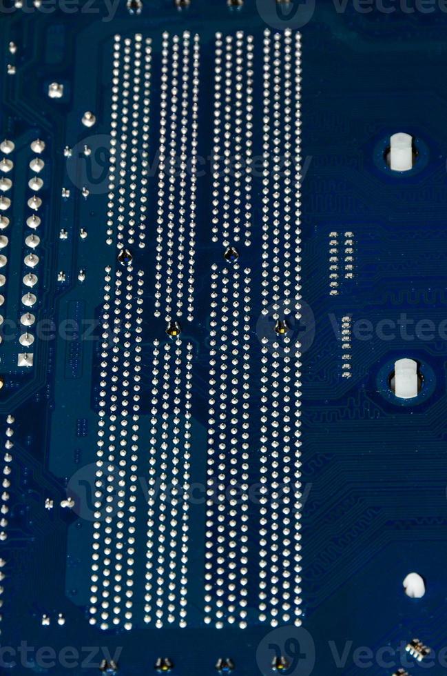 Computer chip circuit close-up photo