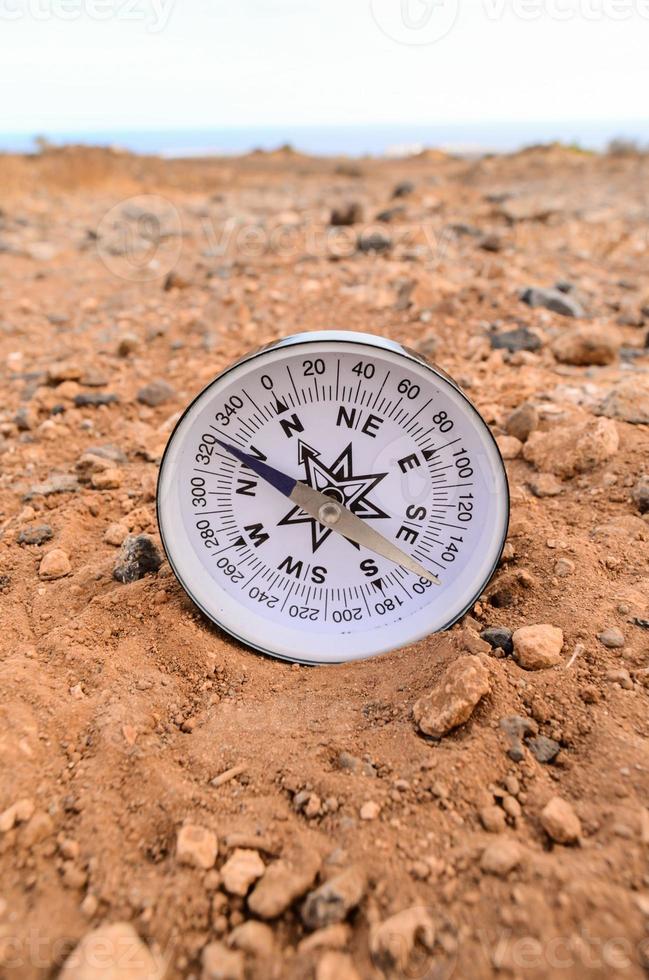 Isolated analog compass photo