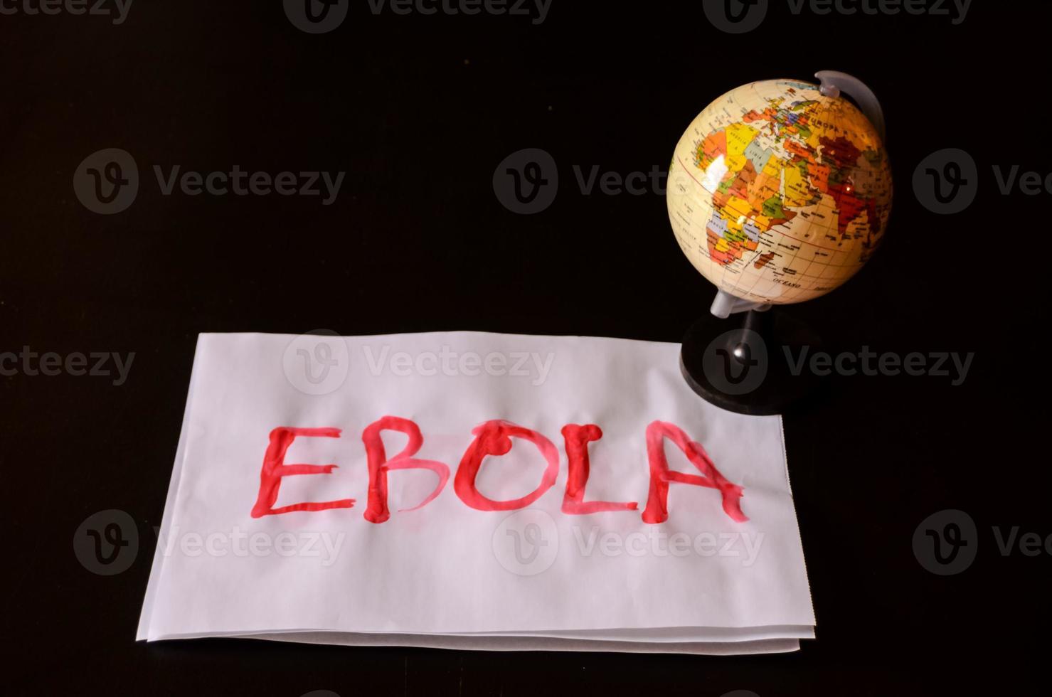 Ebola virus written on paper photo