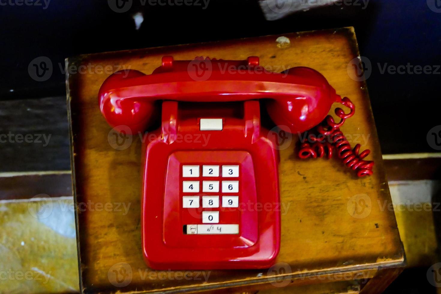 Red vintage telephone photo