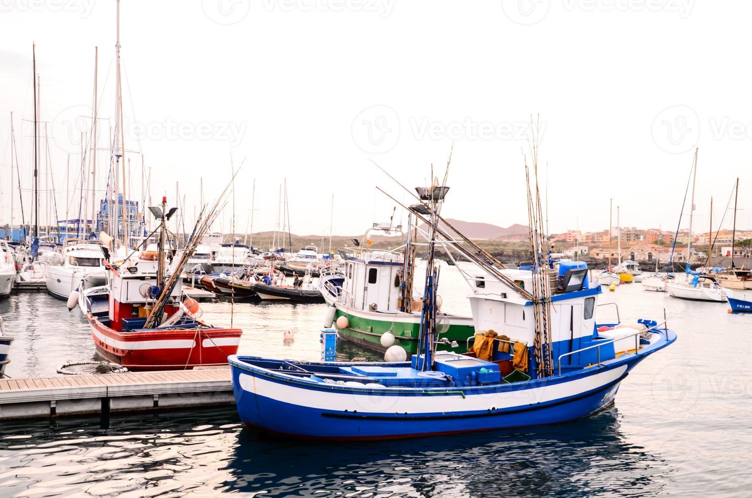 Cute boat on the water photo