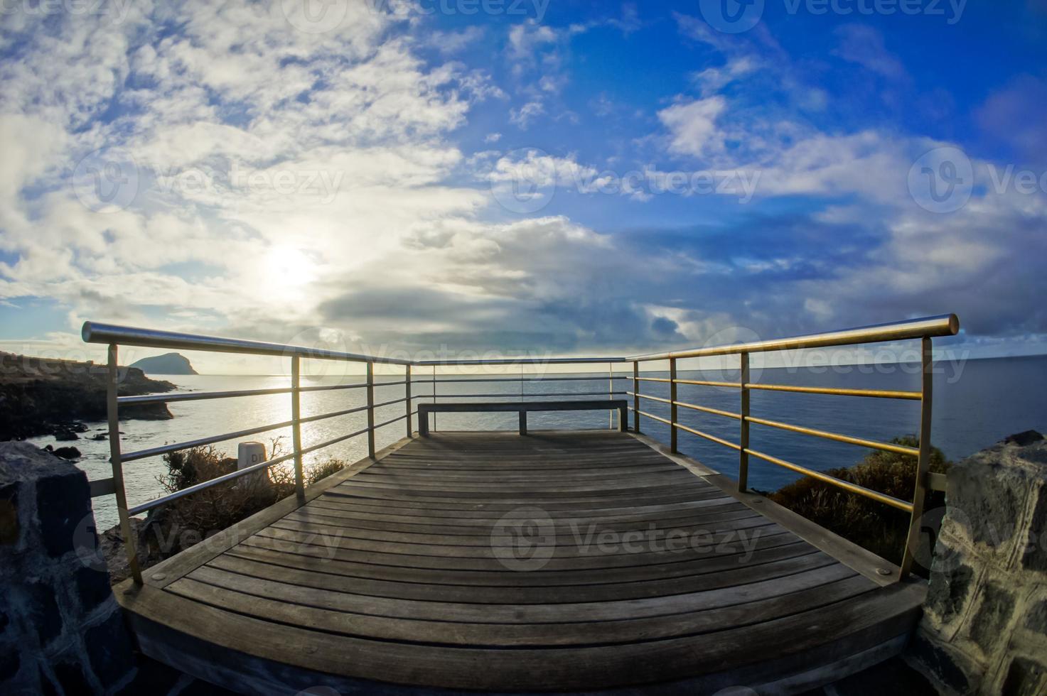 View of a pier by the beach photo
