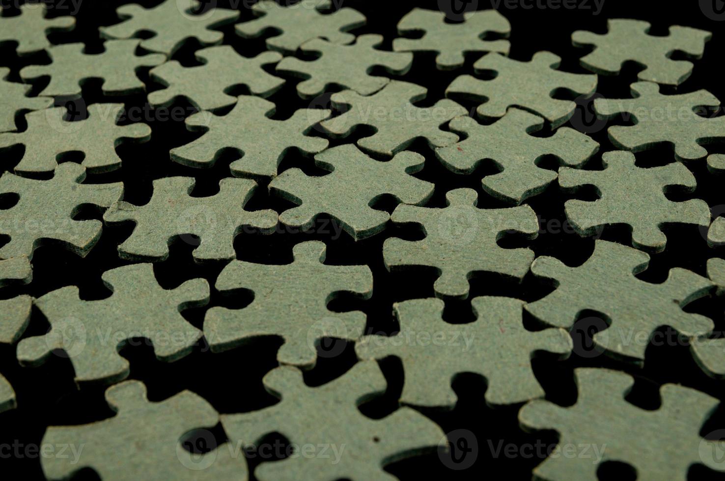 Green puzzle pieces photo