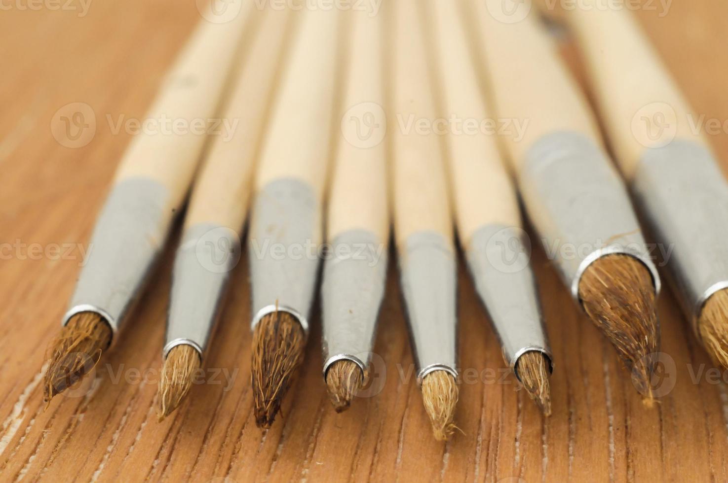 Brush set close-up photo