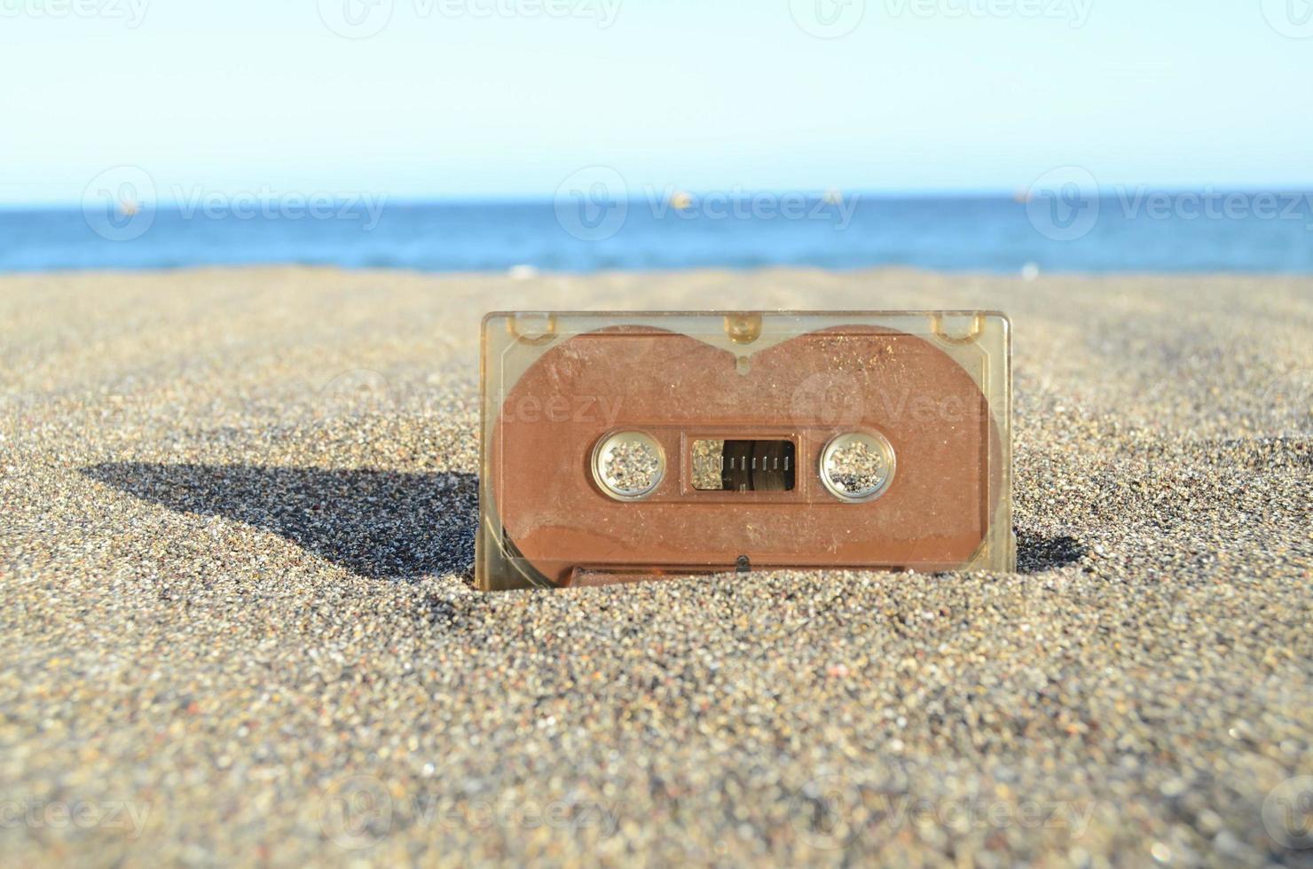 Cassette tape on the ground photo