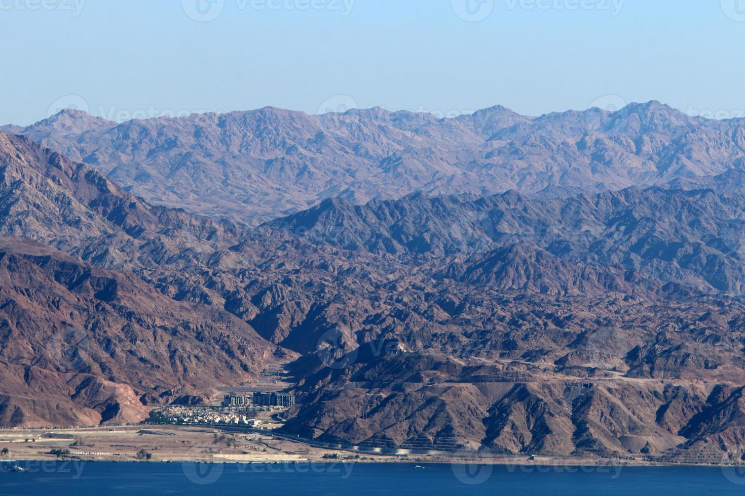 Jordan on the opposite side of the Red Sea. photo