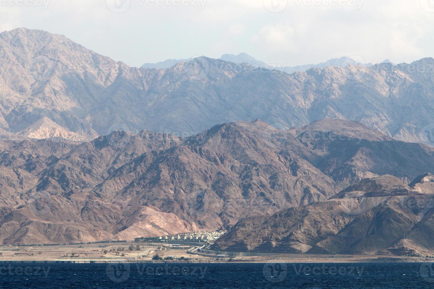 Jordan on the opposite side of the Red Sea. photo