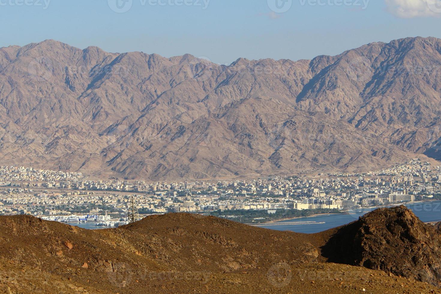 Jordan on the opposite side of the Red Sea. photo