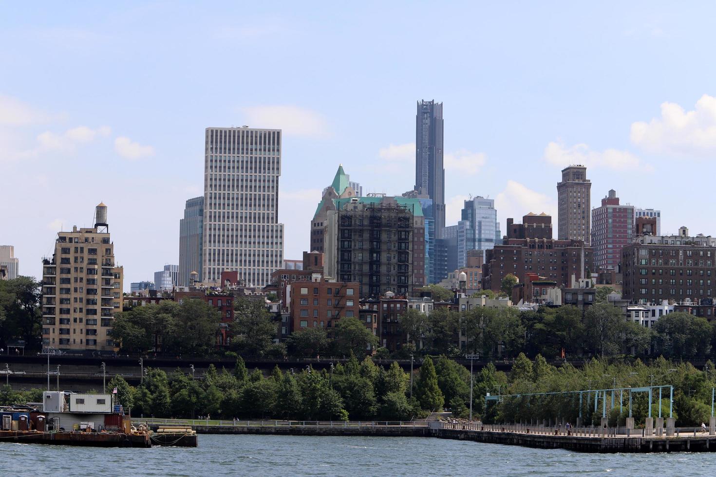 New York USA 4.09.2022. New York is located at the confluence of the Hudson River into the Atlantic Ocean. photo