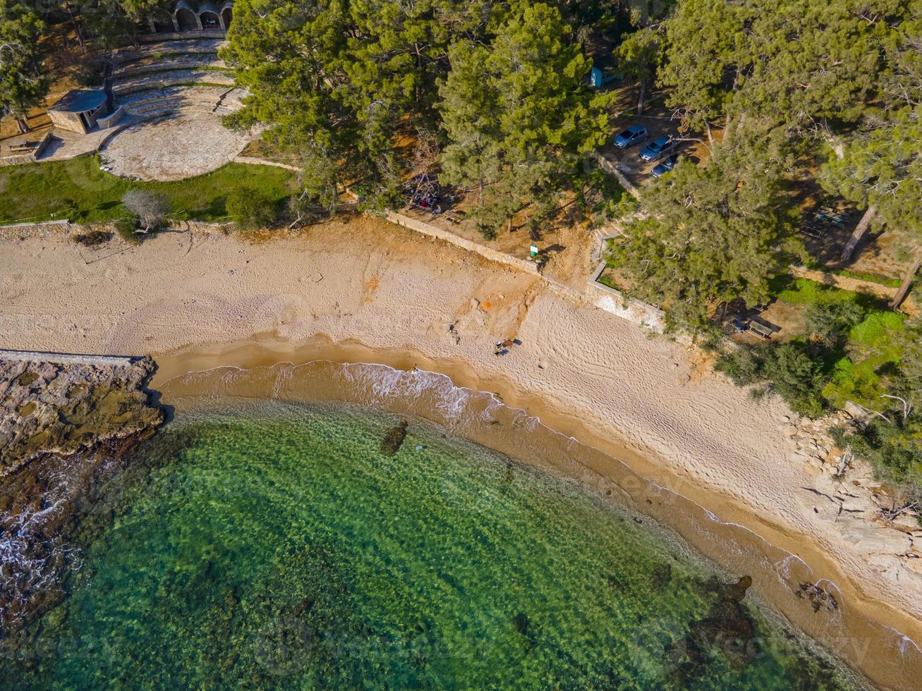 increíble foto aérea de mar y playa