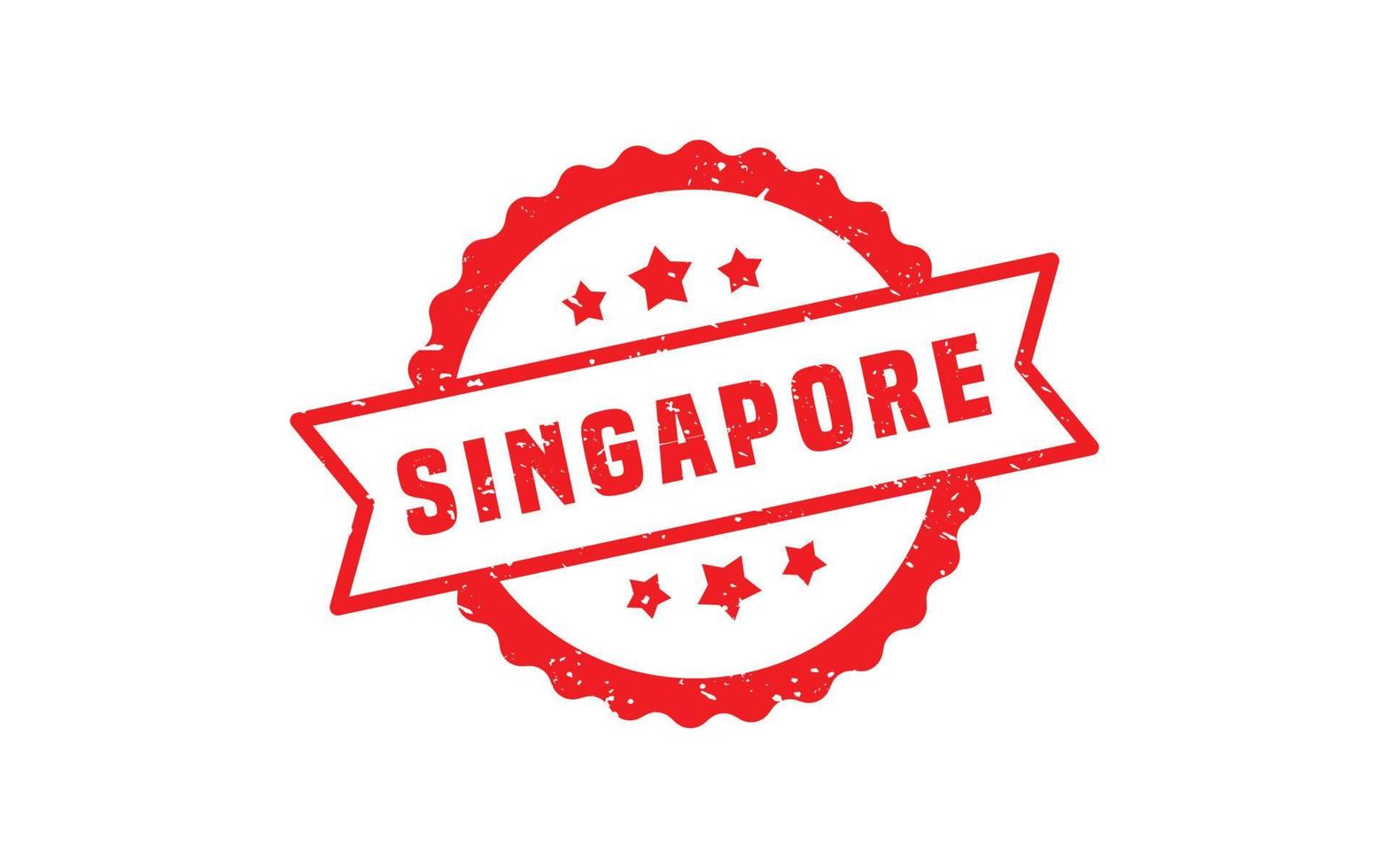 goma de sello de singapur con estilo grunge sobre fondo blanco vector