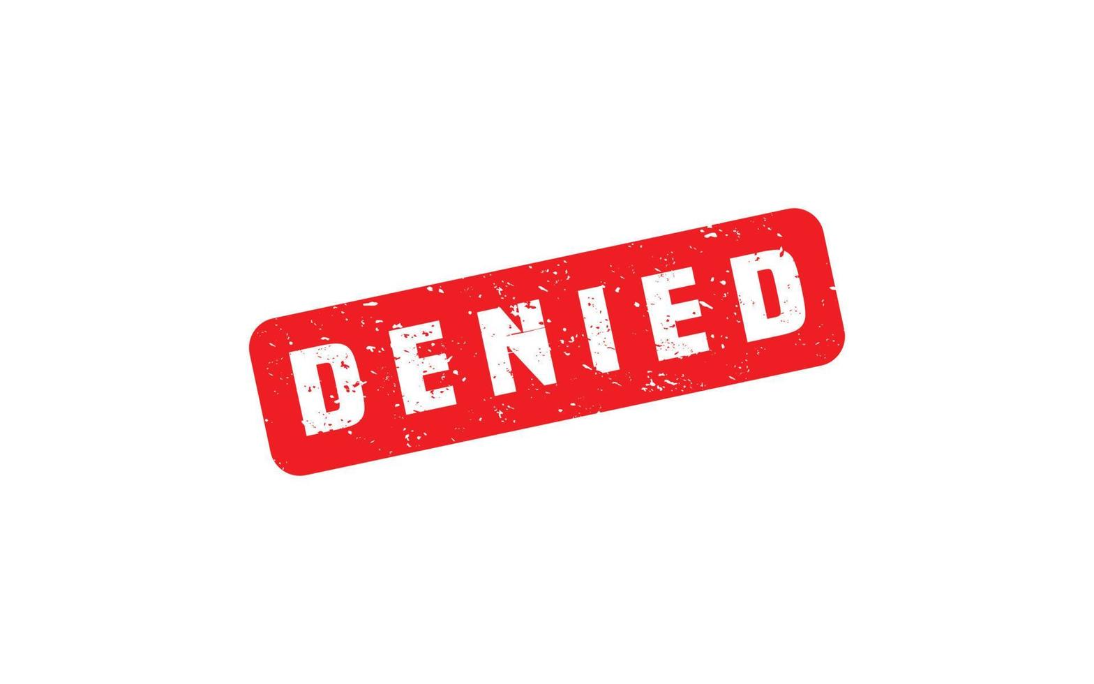 DENIED stamp rubber with grunge style on white background vector