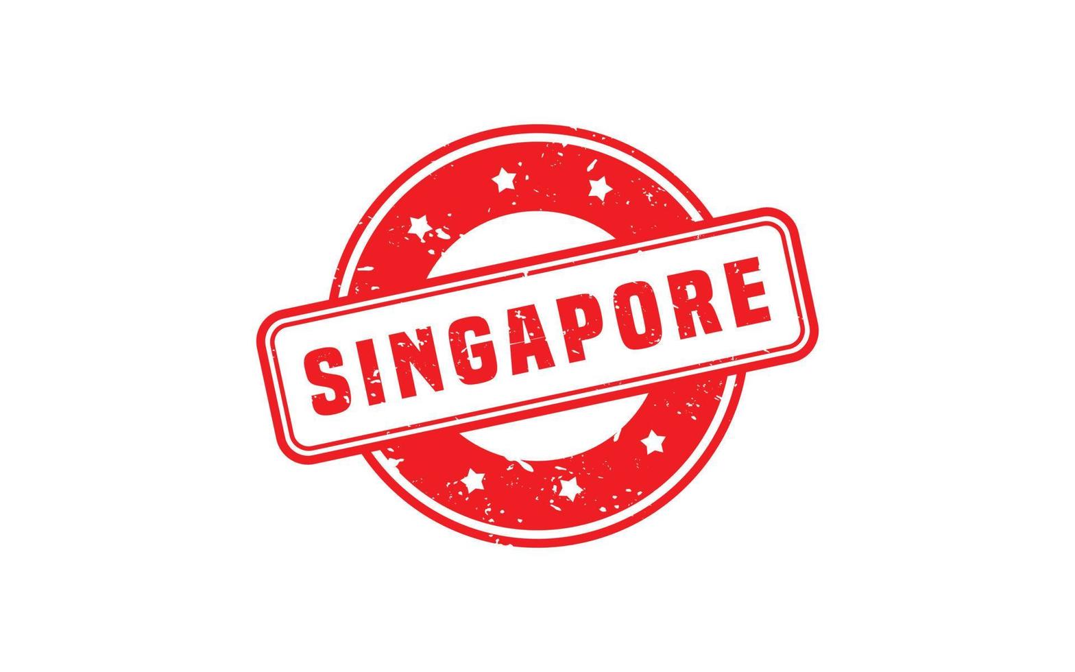 SINGAPORE stamp rubber with grunge style on white background vector