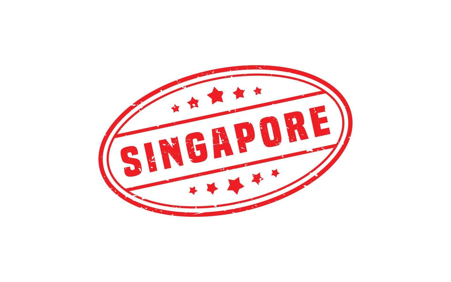 SINGAPORE stamp rubber with grunge style on white background vector