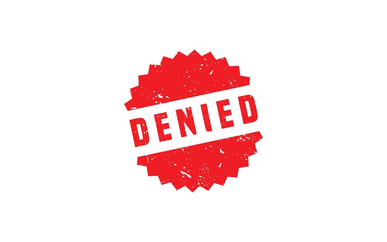 DENIED stamp rubber with grunge style on white background vector