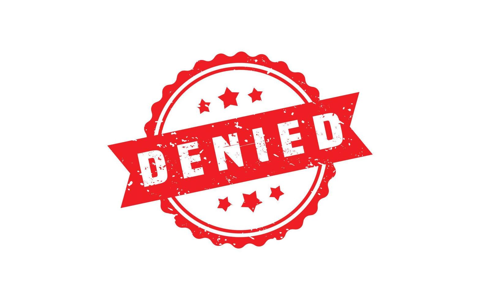 DENIED stamp rubber with grunge style on white background vector