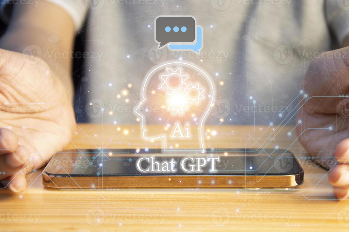 Conceptually, ChatGPT is an AI chatbot or artificial intelligence that can communicate through messages with humans naturally. photo