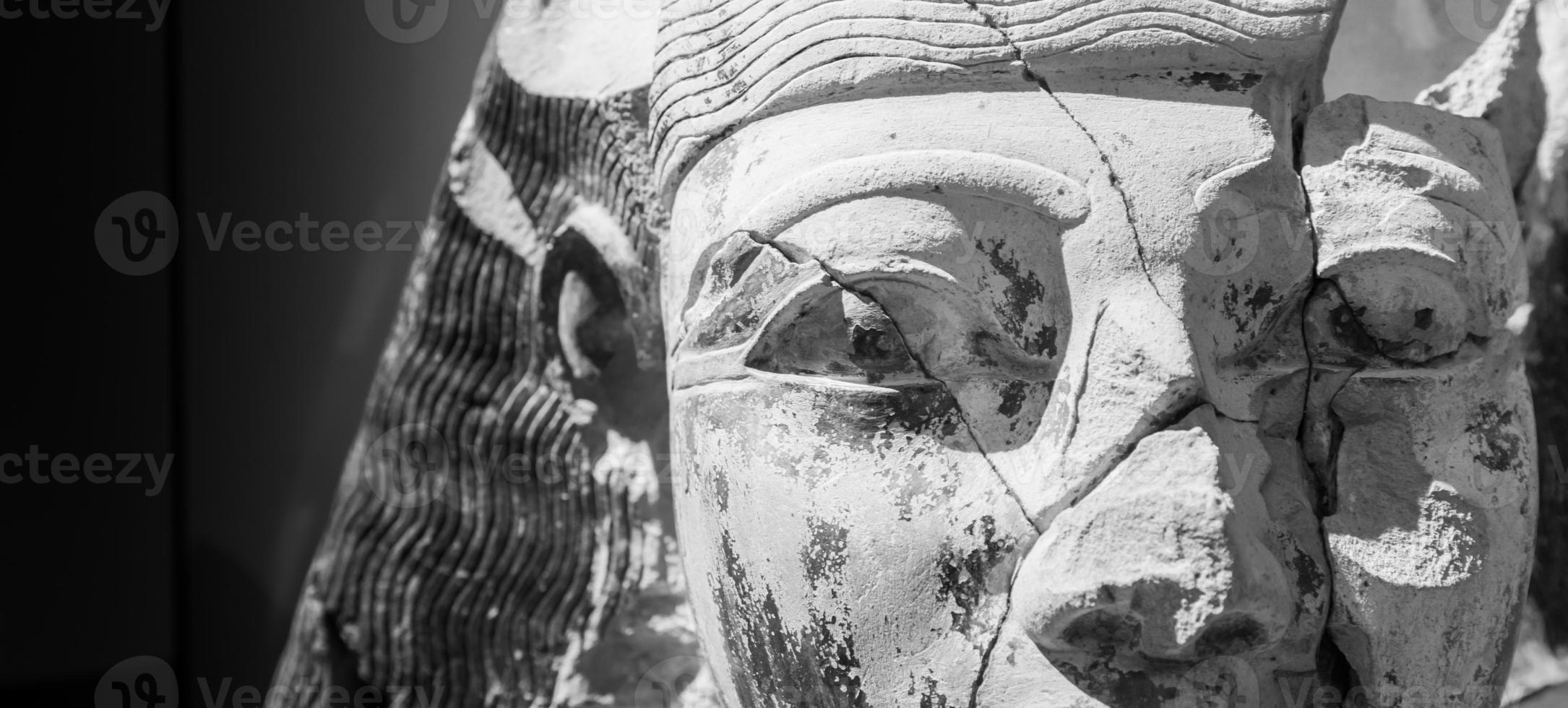 Turin, Italy - sandtone statue archaeology in Egyptian Museum photo