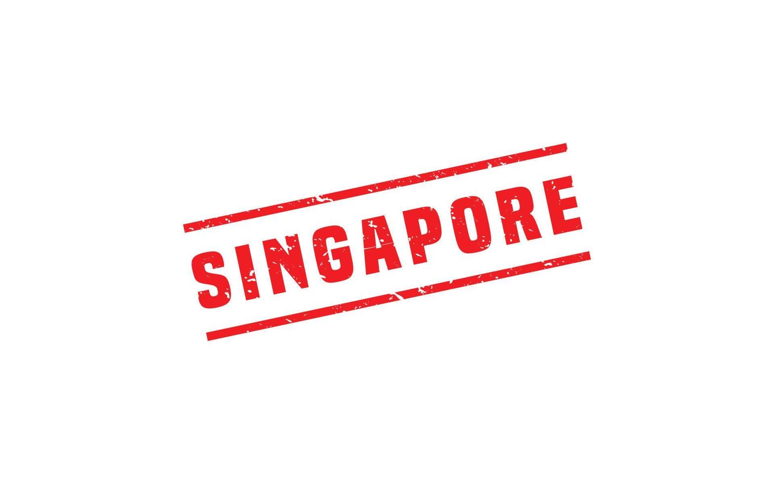 SINGAPORE stamp rubber with grunge style on white background vector