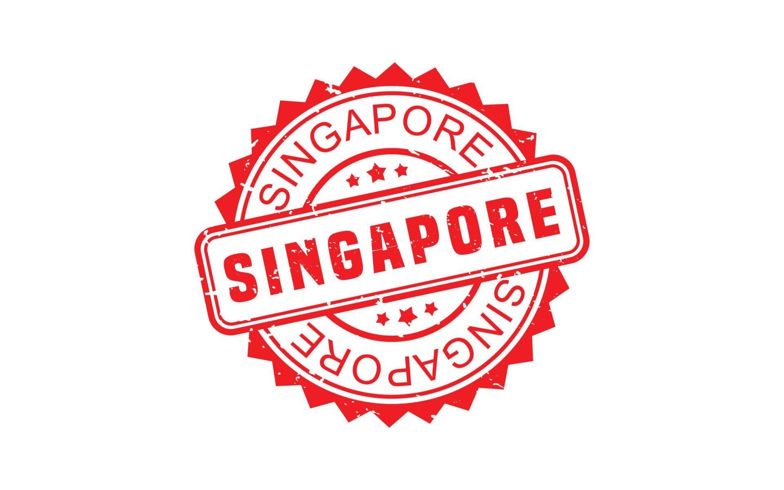 SINGAPORE stamp rubber with grunge style on white background vector