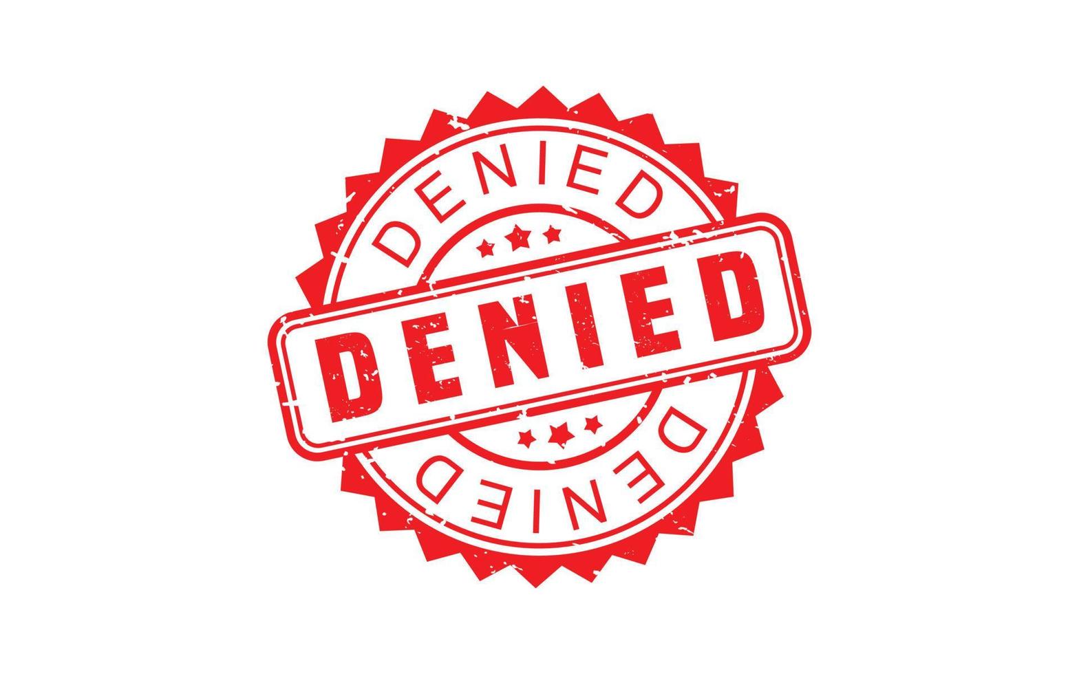 DENIED stamp rubber with grunge style on white background vector