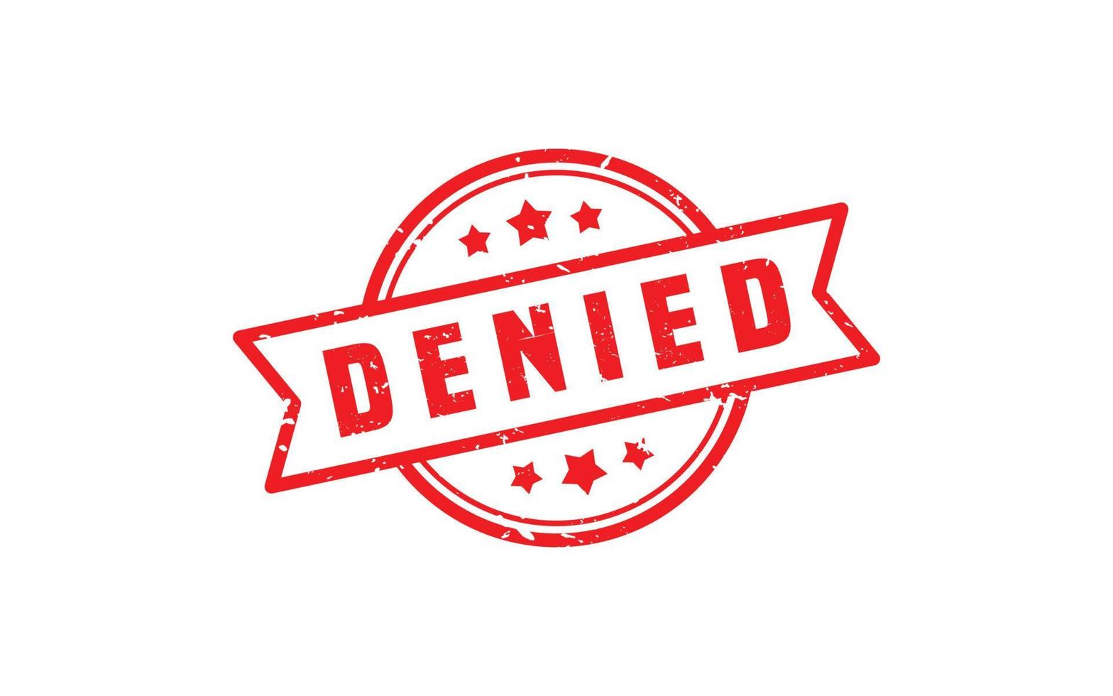 DENIED stamp rubber with grunge style on white background vector