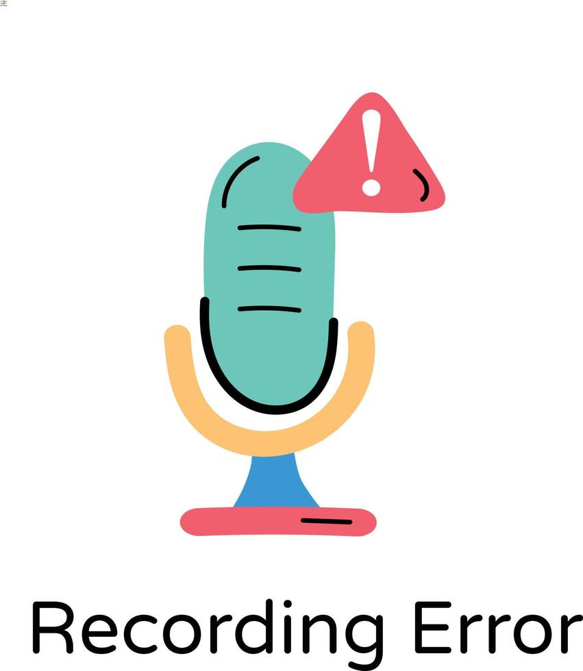 Trendy Recording Error vector