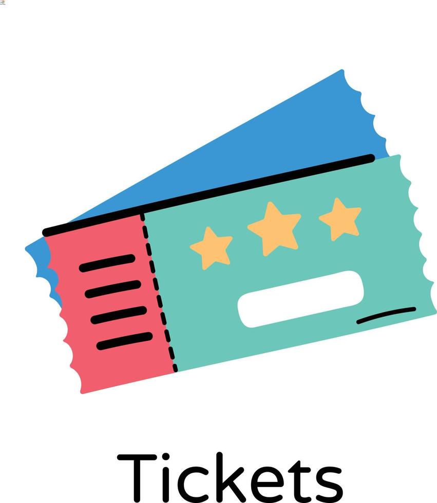 Trendy Tickets Concepts vector